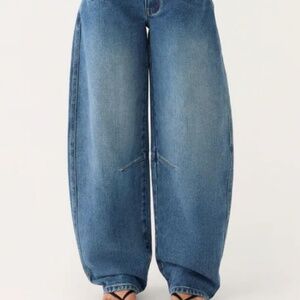 Low Rise Barrel Jeans